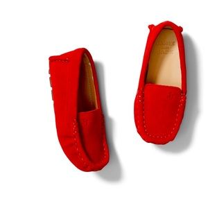 Janie and Jack Red Suede Loafers